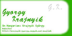 gyorgy krajnyik business card