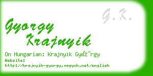 gyorgy krajnyik business card